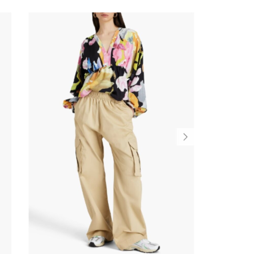STINE GOYA Fatuna cotton-twill cargo pants Size M